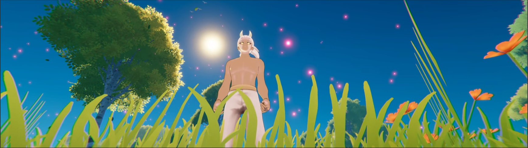 Ghibli-style floating islands